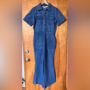 Rare 70s Vintage Jumpsuit Flare 100% cotton by Wild Oats